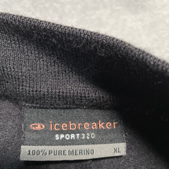Icebreaker Sweater XL Grey Merino Wool 1/4 Zip Performance Outdoor Hiking Layer - Picture 3 of 9